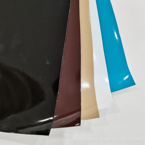 Plain Mirror PU Leather With TC Backing